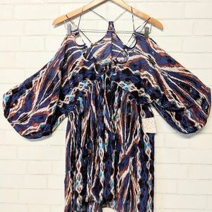 NWT Free People blue boho tunic